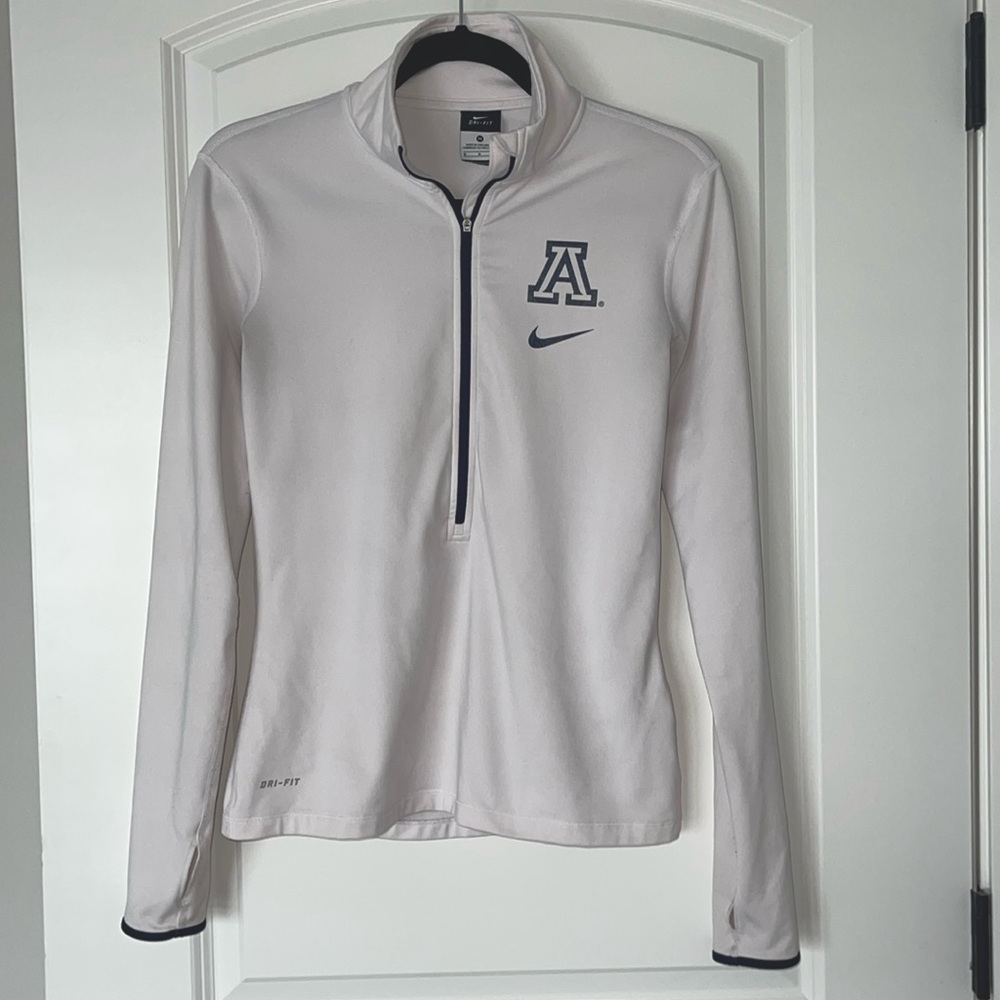 Nike Arizona Wildcats Dri-Fit White Long Sleeve Performance Shirt Size Medium M
